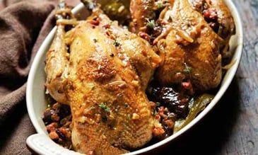 Pheasant with Apples and Cream