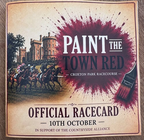 Paint the town red race card