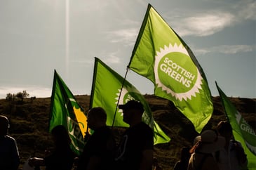 Scottish Green Party flags