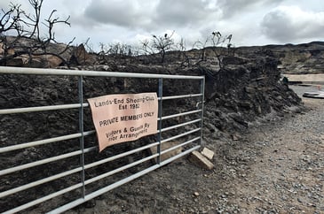 Cornish shooting ground destroyed by wildfire