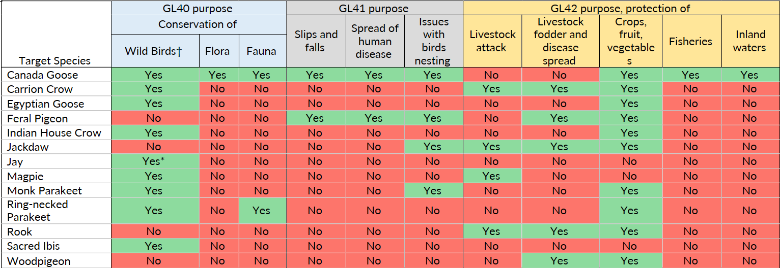 GLs 2024 England table