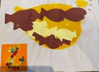 CS art work dish and sea horse