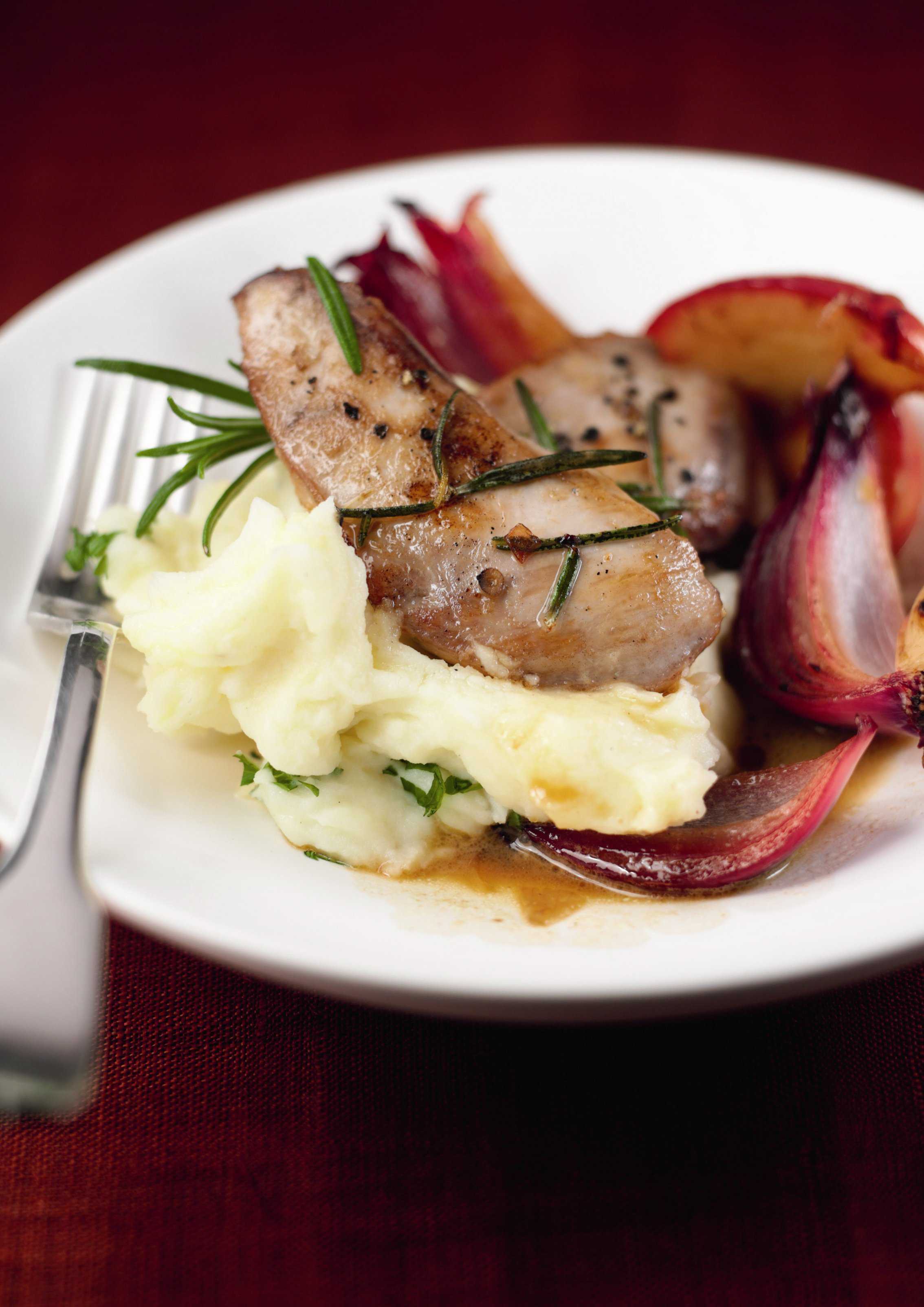 Sautéed Partridge Breast Fillets with Rosemary and Apples